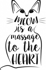 meow is a massage to the heart, pet lover free svg file