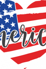 merica, grunge heart shape USA flag Svg file