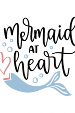 mermaid at heart, beach free svg file