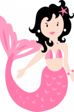 mermaid, baby, beach free svg file