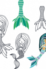 mermaid bundle, baby, beach free svg file