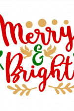 Merry And Bright, Christmas Free Svg File