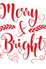 merry and bright, christmas free svg file