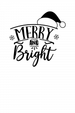 merry and bright, christmas free svg file