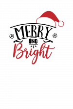 Merry and Bright, christmas Free Svg File