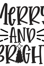 Merry And Bright Free Svg File