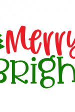 Merry Bright, Christmas Free Svg File