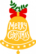 merry christmas bell, decoration free svg file clipart