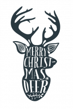 Merry Christmas Deer, Holiday Free Svg File