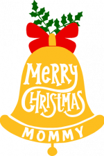 merry christmas mommy bell, decoration free svg file