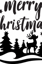 merry christmas, trees, reindeer, holiday free svg file