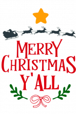 Merry Christmas Y' all, Holiday Free Svg File