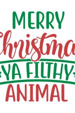 merry christmas ya filthy animal, holiday free svg file
