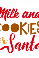 Milk And Cookies For Santa, Christmas Free Svg File