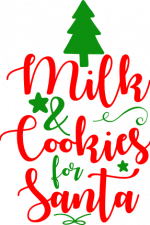 milk and cookies for santa, funny, christmas free svg file