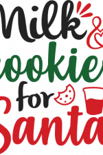 milk and cookies for santa, funny, christmas free svg file