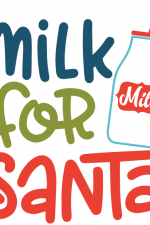 milk for santa, funny, christmas free svg file