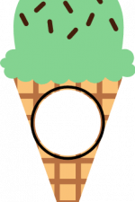 mint scope ice cream monogram, summer free svg file