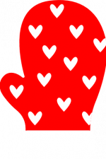 mittens heart glove, christmas, winter free svg file