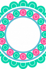monogram circle frame, decorative free svg file