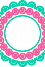 monogram circle frame, decorative free svg file