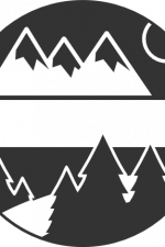 mountains circle split text frame, hiking, mittens free svg file