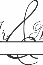 mr and mrs split text frame, wedding free svg file