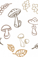 mushrooms, toadstool, leaves, acorns, nature elements bundle free svg file