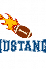 Mustangs, Football Ball In Fire, Team Fan Free Svg File