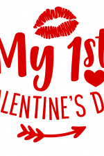 My 1st valentine's Day, Baby Onesie Free Svg File