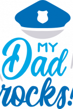 my dad rocks, Police hat, father's day free svg file