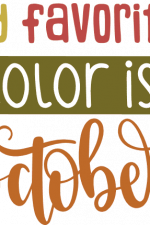 my favorite color is october, hello autumn free svg file