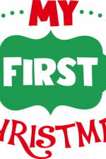 my first christmas, newborn baby free svg file image