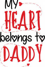 my heart belongs to daddy, valentine's day free svg file