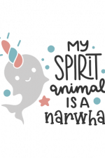 my spirit animal is a narwhal, beach free svg file