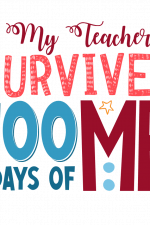 My Teacher Survived 100Days Of Me, funny Last day of School Free Svg File
