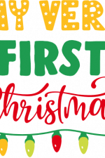 my very first christmas, baby free svg file images