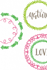nature love monogram frame bundle free svg file