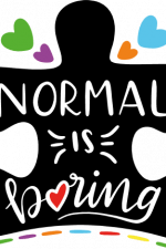 normal is boring, hearts, puzzle, autism awarness free svg file