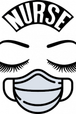 nurse face with mask, covid virus, pandemic free svg file