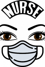 nurse face with mask, covid virus, pandemic free svg file