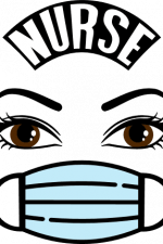 nurse face with mask, covid virus, pandemic free svg file