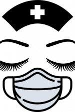 nurse with face mask, pandemic, covid free svg file
