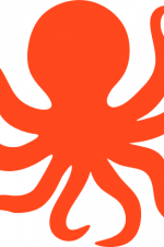 octopus silhouette, ocean, sea animal free svg file