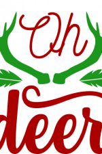 oh deer, antlers, christmas free svg file