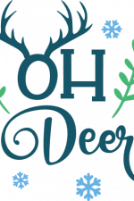 oh deer, antlers, winter, funny christmas free svg file