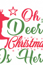 oh deer christmas is here, holiday free svg file