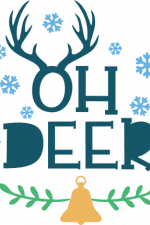 oh deer, funny christmas, winter free svg file images