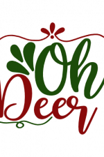 Oh Deer sign, Christmas Free Svg File