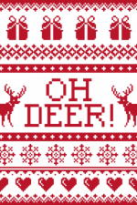 oh deer ugly sweater, pixel design, christmas free svg file